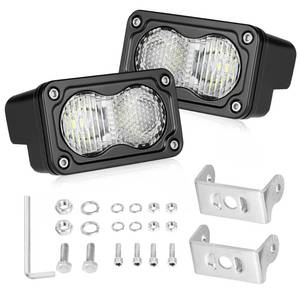 lot 20343 image: AKD Part LED Pods, 2Pcs 3 40W CREE LED Low Beam Fog Lights Small Off Road Driving Combo Light Pods Ditch Head Lights for Trucks Dirt Bike Motorcycle UTV ATV SUV