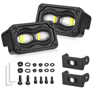 lot 20347 image: AKD Part 3 Inch SAE LED Fog Lights 40W DOT Approved Mini LED Light Pods Street Legal Cut-off Low Beam Small Offroad Lights Fog Pods Lights 2 Packs for Trucks Pickup Motorcycle Dirt Bike SUV UTV ATV