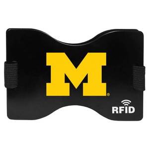 lot 20351 image: NCAA Michigan Wolverines Unisex Siskiyou SportsRFID Wallet, Black, One Size