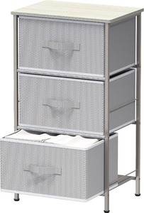 lot 3099 image: 3 Drawer White Storage Tower
