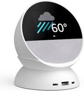lot 4397 image: Made for Amazon Stand with USB-C and USB-A Charging Ports for Echo Spot (2024 Release)