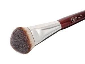 lot 4401 image: BK BEAUTY BRUSHES - 109 MINI CONTOURED FOUNDATION - Face Brush for Liquid or Cream Foundations - Bronzer, Blush & Highlighter Makeup Brush