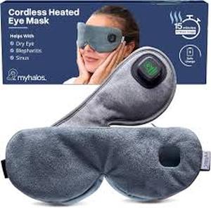 lot 4406 image: Detachable Heated Eye Mask, Cordless Eye Mask for Dry Eyes & Puffiness, Algae Fiber Ultra-Soft Nose Bridge Light-Block for Deeper Sleep �� Graphene Layer Warm Compress & Cold Pack,Travel Essentials