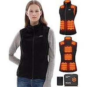 lot 4420 image: Hecusma Quilted Heated Vest Women with Battery Pack 16000mAh 7.4V, Warming Heated Vests for Women, Smart Womens Heating Vest