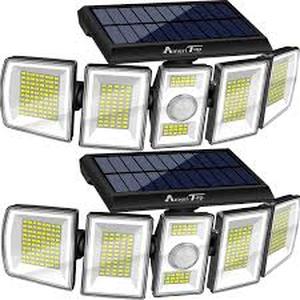 lot 7765 image: AmeriTop Solar Motion Sensor Light - 2 Pack