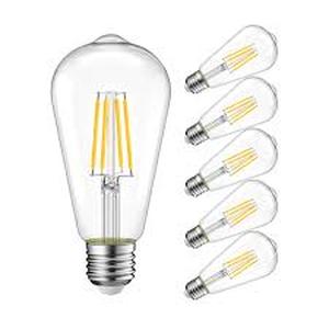 lot 8420 image: LVWIT LED Filament Bulbs 7W 800 Lumen 6-Pack