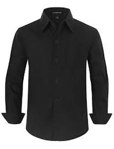 lot 8432 image: Gege Black Button-Up Shirt L