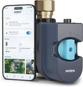 lot 11747 image: Moen Flo Smart Water Monitor and Automatic Shutoff Sensor, Wi-Fi Connected Water Leak Detector for 1-Inch Diameter Pipe, 900-006