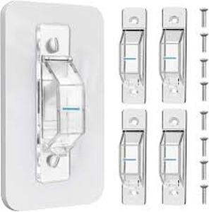 lot 14277 image: 4 Pack Light Switch Cover Guard,Light Switch Lock With Glow In The Dark Effect, Child Proof Wall Switch Cover Keeps Lights or Switches from Being Accidentally Turned ON or OFF ��Clear)