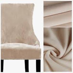 lot 15626 image: Lellen Stretch Wingback Chair Cover Slipcover - Reusable Wingback Side Chair Slipcover,Dining Chair Covers,Arm Protector Seat Covers for Dining Room Banquet Home Decor (Taupe, 4PC)