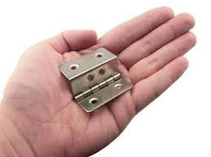 lot 20370 image: JianLing 4pcs Three-Folding Folding Hinges, 41x15mm Vintage Decorative Hinges with 24 Screws for Cabinet Door Luggage Jewelry Box Wooden Case Wardrobe