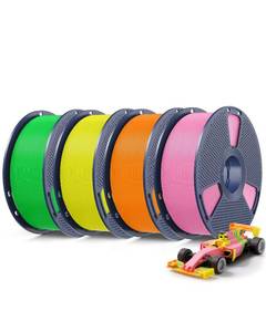 lot 3153 image: SUNLU 4KG Upgrade PLA2.0 3D Printer Filament Bundle, PLA Plus 2.0 Filament 1.75mm, High Speed Printing, Stronger Than PLA Filament, 1KG per Spool, 4 Packs, PinkOrangeYellowGreen