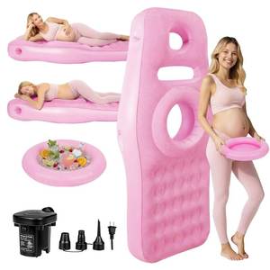 lot 3167 image: Inflatable Pregnancy Pillow with Belly & Head Hole, Prone Pregnancy Pillow for Stomach Sleepers, Belly Pillow Pregnancy Mattress for Pregnant Women, Maternity airbed Pool Float for Tummy Massage