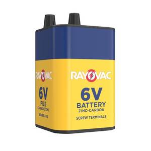 lot 4047 image: RAYOVAC Heavy Duty Lantern Battery, 6 Volt Screw Terminals, 945R4C