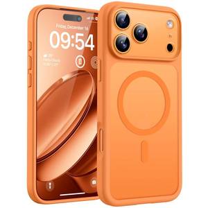 lot 4051 image: TOCOL for 17 Pro Case, Full Camera Protection, Built-in Magnetic Ring, Compatible with Magsafe Charger, Drop Protection, Translucent Matte Phone Case for 17 Pro 6.3 inch (Orange)