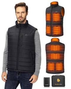 lot 4057 image: Sevdiea Men��s Heated Vest with Battery Pack Included 16000mAh 7.4V, Warming Heated Vest for Men, Electric Heating Vests for Cycling -XL