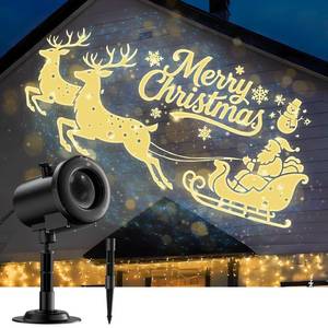 lot 4058 image: 12 in 1 Christmas Projector Lights Outdoor,3D Dynamic Christmas Decorations Indoor,Clearer Santa Sleigh HD Patterns Holiday Lights,Waterproof for Window Wall Yard Holiday Decor