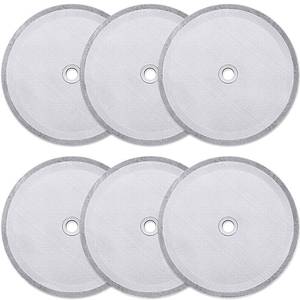 lot 4062 image: Boao 6 Pieces French Press Replacement Filters Mesh Filters Replacement 4 Inch Stainless Steel Replacement Screen for 1000 Ml, 34 Oz, 8 Cup French Press Coffee Makers and Tea Machines