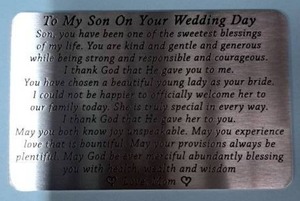 lot 4092 image: Metal Wallet Card with Engraved Message