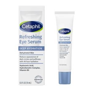 lot 4127 image: CETAPHIL Deep Hydration Refreshing Eye Serum, 0.5 fl oz, 48Hr Hydrating Under Eye Cream to Reduce the Appearance of Dark Circles, With Hyaluronic Acid, Vitamin E & B5 (Packaging May Vary)