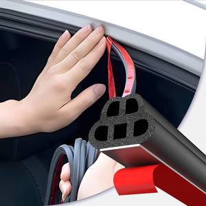 lot 4141 image: alophoty 34 Ft Car Door Seal Strip Universal Self Adhesive Automotive Weather Stripping, Double Layer 5-Hole Car Door Soundproofing Strip, Rubber Seal Strip for Cars Trucks SUVs RVs