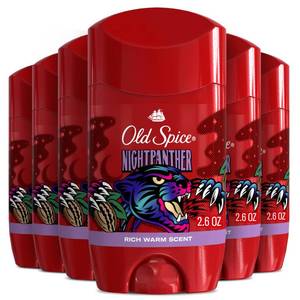 lot 4145 image: Old Spice Antiperspirant Deodorant for Men, 247 Sweat & Odor Protection, 247 Freshness & Lasting Scent, Invisible Solid, NightPanther with Rich Warm Scent, 2.6 oz (Pack of 6)