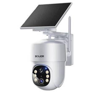 lot 4433 image: SOLIOM- True 5MP HD Security Cameras Outdoor Wireless, Add-On Camera, Solar Powered, Auto Tracking,Requires Soliombase, Soliombase Supports Up to 4 Cams