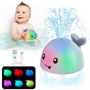 lot 4436 image: ANGGIKO Baby Bath Toys, Toddler Bath Toys for Kids Ages 1-3, Baby Easter Basket Stuffers, 1 2 3 Year Boy Girl Gifts Baby Toy 6-12-18 Months Light Up Whale Bath Toy Sprinkler Bathtub Pool Water Toy