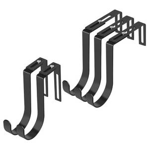 lot 4444 image: Cenhang Adjustable Over The Door Hooks, Premium Metal Hooks for Hanging, Door Coat Hangers, Cubicle Hook Fit 1 38 to 3 12 Longer Panels Heavy Duty Towel Hooks for Coat, Towels, Wreath,Black, 5 Pcs