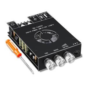 lot 4446 image: Daakro ZK-1602T Bluetooth Amplifier Board,160W160W 2.0 Channel Amp Board with Treble and Bass Control,DC 15-36V, Bluetooth and AUX Inputs, Audio Amp Board for Home DIY Wireless Speaker, Password Free