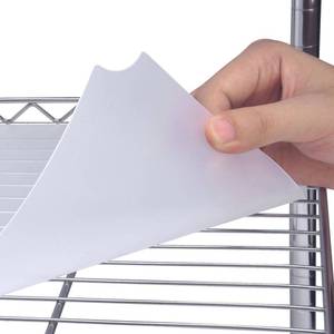 lot 4454 image: Slendor Wire Shelf Liner 14 x 36 Value Pack of 5 Flat Heavy Duty Waterproof Non-Adhesive Industrial Strength Plastic Mats for Tier Shelving Unit, Transparent