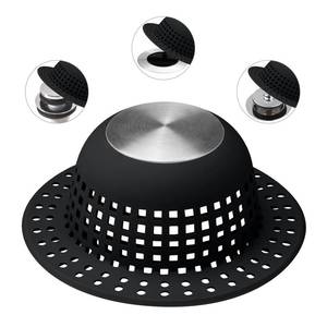 lot 4472 image: Aluvor Shower Drain Hair Catcher Bathtub Drain Cover Shower Protector for Pop-Up & Regular Drains