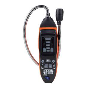 lot 4479 image: Klein Tools ET120 Gas Leak Detector, Combustible Gas Leak Tester with 18-Inch Gooseneck Has Range 50-10,000 ppm, Includes Pouch, Batteries