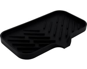 lot 4491 image: Yasmen Silicone Bathroom Soap Dishes, Sink Sponge Holder for Kitchen, Rubber Soap Dish with Drain, Shower Soap Sponge Tray, Sink or Counter Organizer, for Bar Soap, Bottle, Dish Soap Dispenser-Black