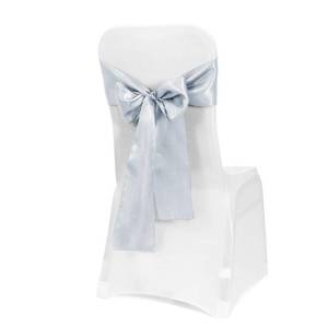 lot 4498 image: Obstal 50 PCS Satin Chair Sashes Bows for Wedding Reception- Universal Chair Cover Back Tie Supplies for Banquet, Party, Hotel Event Decorations