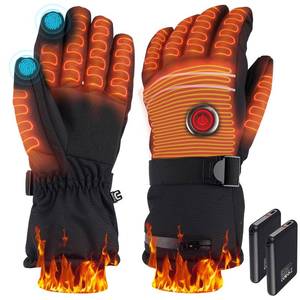 lot 7813 image: Zoomsnail Heated Gloves for Men Women, Rechargeable Battery Heated Gloves with Touchscreen for Hunting Camping Skiing (Large)