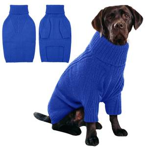 lot 8026 image: IECOii XL Dog Sweater,Winter Doggy Clothes for Large Dogs Girl Boy,Warm Pullover Soft Dog Sweater Turtleneck,Lightweight & Good Stretch for Active Dogs Like Beagle,Border Collie (Royal Blue,XLarge)
