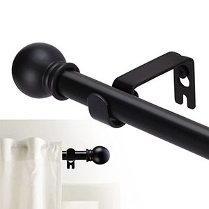 lot 8030 image: GXOACKJ Curtain Rods for windows 32-48 inch, 58 inch Decorative Curtain Rod Set, Matte Black Splicing Heavy Duty Metal Curtain Rod with Brackets