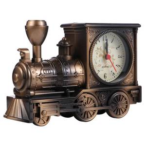 lot 8042 image: FAVOMOTO Train Clock, Vintage Retro Train Style Alarm Clock Steampunk Decoration Train Model European Style Alarm Clock Table Desk Time Clock Home Office Shelf Decor