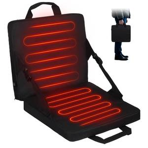 lot 11752 image: WARMFIT Heated Stadium Seats for Bleachers with Battery - Foldable Heated Seat Cushion with Backrest, 3-Level USB Heating, Portable for Outdoor Sports, Camping & Ice Fishing