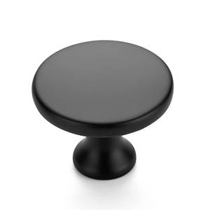 lot 11774 image: Ravinte 20 Pack 1-14 Inch Matte Black Round Kitchen Cabinet Knobs,Zinc Solid Drawer Pulls,Cabinet Handles for Cupboard, Dresser, Closet and Bathroom, Modern Cabinet Hardware for Cabinets