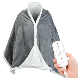 lot 11777 image: Comfytemp Wearable Heated Blanket- 70 x 23 Electric Shawl Throw Wrap for Women, Warm for Mom Wife, 3 Heat Settings & 4H Auto Off, Over-Heat Protection, Machine Washable Soft Flannel