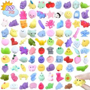 lot 11806 image: 120Pcs Random Mochi Squishy Toy Bulk, Kawaii Squishy Fidget Toys Squishies for Kids Christmas Party Favors, Goodie Bag Stuffers, Birthday Gifts, Classroom Prizes, Carnival Prizes