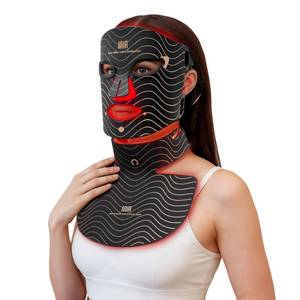 lot 11807 image: Red Light Therapy Mask for Face & Neck �� 4 Light Modes with 850nm NIR, Red, Yellow & Blue LED Light Therapy, 2600mAh Rechargeable LED Face Mask for Anti-Aging, Skin Firming & Radiant Glow at Home