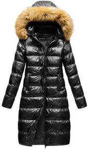 lot 11848 image: CREATMO US Ladies Metallic Long Coats For Women Winter Cold Weather Hooded Ultra Warm Long Puffy Coat Black 3XL
