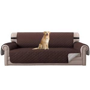 lot 11858 image: H.VERSAILTEX Sofa Slipcover for DogCatPets Sofa Cover Quilted Furniture Protector with Non Slip Elastic Strap Water Resistant Sofa Cover Couch Cover Seat Width to 78(Oversized Sofa, BrownBeige)