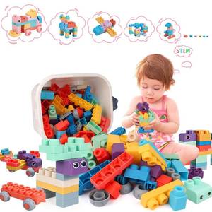 lot 11860 image: 78 Pcs Top STEM Soft Building Block Sets for Kids Aged 18 months to 6 years.Mega Blocks for Baby.Large Construction Stacking Block Toys for Toddler to Improve Imagination��Creativity��Hands-on Ability