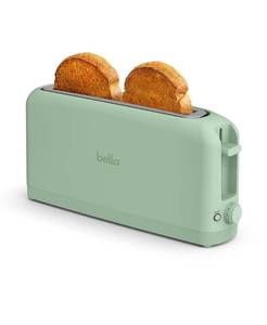 lot 11863 image: bella 2 Slice Slim Toaster, Fits-anywhere�� Kitchenware, 6 Setting Shade Control with Reheat & Cancel Buttons, Fits Sourdough, 10�� Long Slot, Anti Jam & Auto Shutoff, 900 Watt, Seaglass