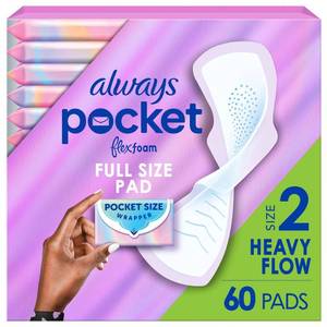 lot 11869 image: Always Pocket Flexfoam Size 2 Unscented Pads - Heavy - 60ct