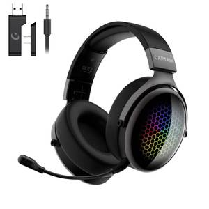 lot 11882 image: gmrpwnage 2.4GHz Wireless Gaming Headset for PS5PS4PCSwitch - Bluetooth 5.3 Headphones with 7.1 Surround Sound, Noise-Canceling Mic, 30Hr Battery & Support Playing While Charging - Black
